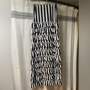 Black and white ruffle skirt